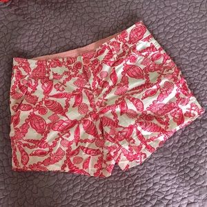 Lilly Pulitzer pink nautical pattern shorts